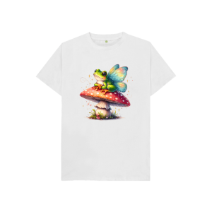Fairy frog on magical mushroom t-shirt